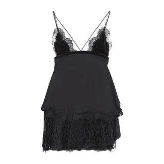 Roberto Cavalli Mini abito in seta - - Dresses - Donna - Nero - S