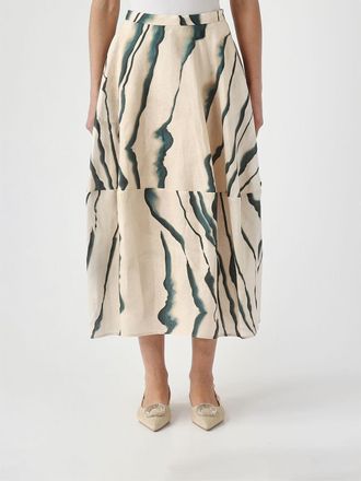 Liviana Conti Gonna midi Liviana Conti in lino stampato