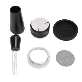 OEM Juego De Accesorios Para Cafetera Con Dosificador De Doble Cabezal, Dispensador, Base De Silicona Y Tamiz Dosificador De 51 Mm Para Baristas