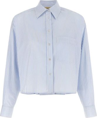 Max Mara Wkd Eden Katoenen Poplin Shirt - Dames - Overhemden - Blauw - 2XS - Katoen - Overhemden