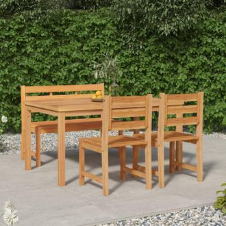 vidaXL Vidaxl - Juego De Comedor Para Jard&iacute;n 4 Piezas Madera Maciza De Teca