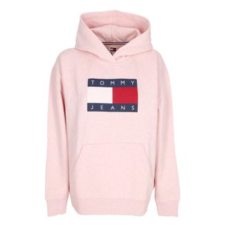 Tommy Hilfiger Relax Melange Flag Hoodie Roze - Dames - Hoodies - Roze - S - Katoen - Hoodies & sweatvesten