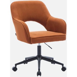 Sweeek Sweeek - Silla De Oficina De Pana Con Ruedas, Jim, Camel, 60x62x99 Cm