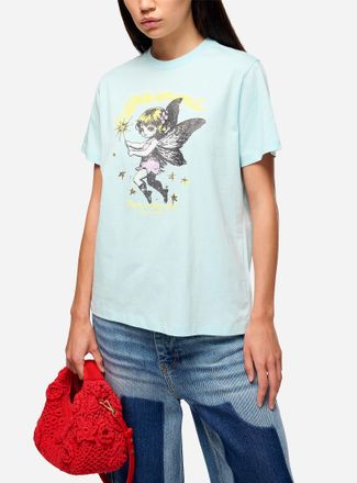 Ganni Womens Fairy logo T-shirt