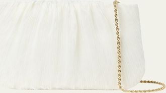 Loeffler Randall Brit Pleated Pearly Organza Flat Pouch Bag
