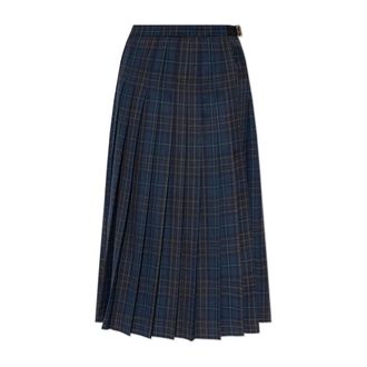Burberry Falda Elydia - Skirts - Mujer - Azul - 2XS