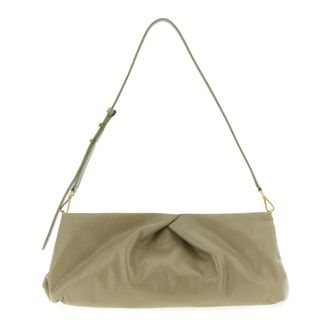 Dries Van Noten Tassen, Dames, Groen, ONE Size, Leer, Grote Clutch