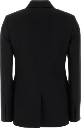 Gucci Womens Cady Blazer Black Silk Mix Blazers