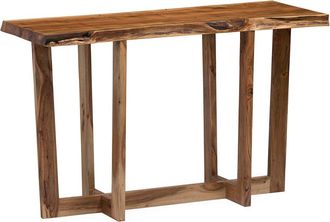 Alaterre Berkshire Natural Live Edge Wood Media Console Table