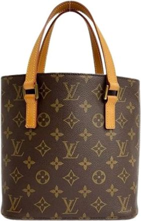 Louis Vuitton Pre-owned Bucket Bags, female, Brown, Size: ONE SIZE Pre-owned Leather Bucket Bag
