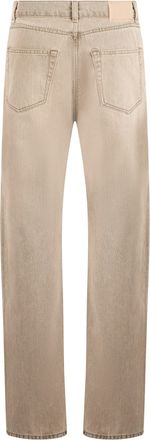 Our Legacy Mens Straight-Leg Denim Trousers Beige Cotton Regular & Jeans