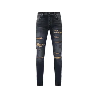 Amiri Snake Thrasher Denim Skinny Jeans
