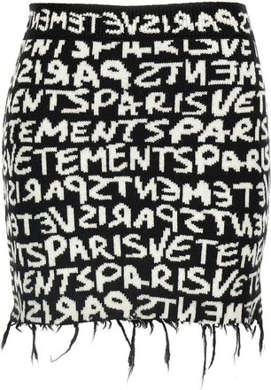 VETEMENTS Dames, Rokken, Zwart, Maat: XS Wol