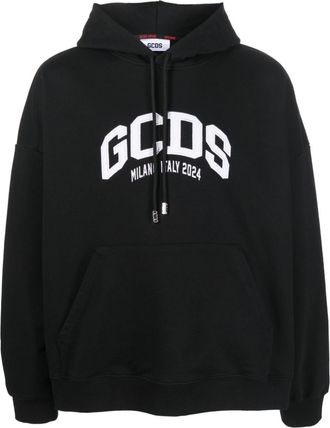 GCDS Lounge Logo cotton hoodie - men - Cotton - M - Black