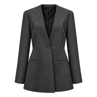 Meimeij Blazer M6Iae2 - - Jackets - Donna - Grigio - S
