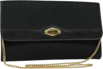 Dior Pre-owned Trotter Canvas Schoudertas - Dames - Vintage Clutch - Zwart - ONE Size - Vintage