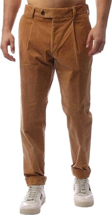 HUGO BOSS Heren Perin Geplooide Opgerolde Broek (Beige)
