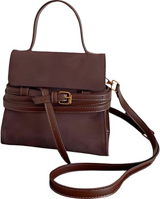 Generic Womens Vintage Shoulder Bag, Suede Crossbody Bag, Commuter Tote Bag, Magnetic Closure, Adjustable Shoulder Strap, Applies to Daily Commuting and Casua