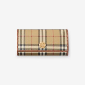 Burberry Check Continental Wallet