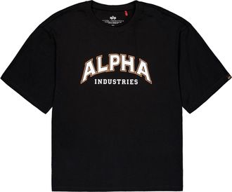 Alpha Industries T-Shirt ALPHA INDUSTRIES College T-Shirt, Herren, Gr. XXL, schwarz, Obermaterial: 100% Baumwolle, Shirts T-Shirt