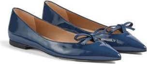 L.k. Bennett Lynne Mini Bow Pointed Toe Flat in Smoke Blue at Nordstrom Rack, Size 7Us / 38Eu