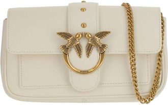 Pinko Love One Pocket Bag - Dames - Schoudertassen - Wit - ONE Size - Leer - Tassen