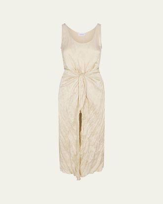 Anemos The D. K. Crinkle Wrap Midi Dress