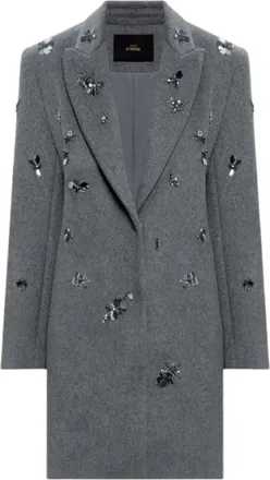 Twinset Cappotto Slim - - Coats - Donna - Grigio - M