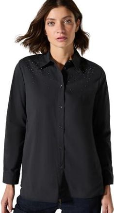 Chemise En Mousseline Imprimée Femme, Noir | Milano