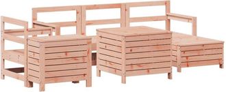 vidaXL 7 Piece Garden Sofa Set Solid Wood Douglas Fir Vidaxl