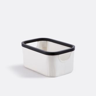 La Redoute Interieurs Zwart-witte opbergmand, maat S, YOANI