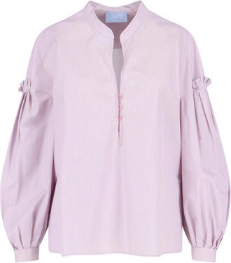 Seafarer Tailored Pink Shirt With Classic Collar And Buttoned Cuffs