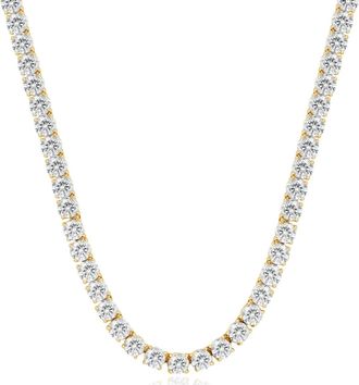 Pompeii3 38Ct Diamond Tennis Necklace 16.5 in 14k White or Yellow Gold Lab Grown