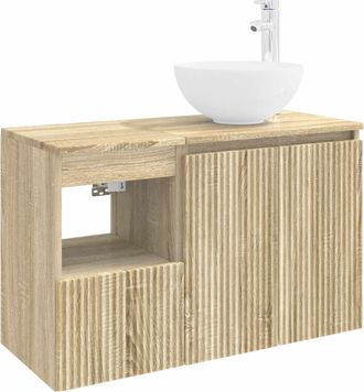 vidaXL Juego De Muebles De Ba&ntilde;o 2 Uds. Roble Sonoma Vidaxl