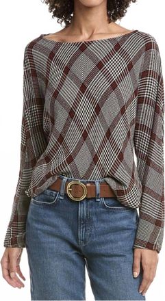 Bella Dahl Dolman Sleeve Top In Dolman Plaid