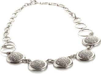 Gurhan Collana in platino con diamanti - Argento