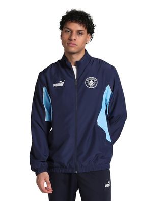Puma Manchester City FTBLARCHIVE Mens Jacket, Navy Team Light Blue, XL