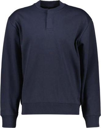 HUGO BOSS Hoodies & sweatvesten, Heren, Blauw, M, Katoen, We Logotape Sweatshirt