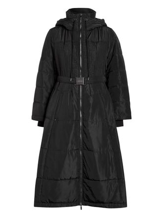 High belted puffer coat - Black