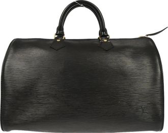 Louis Vuitton Speedy Handbag Epi Leather Black Leather Handbag (Pre-Owned)