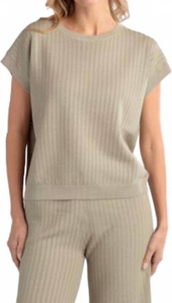 Red Haute Womens Cap Sleeve Sweater In Sage