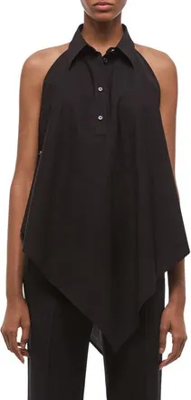 Helmut Lang Sleeveless Cotton Shirt in Black at Nordstrom, Size X-Small