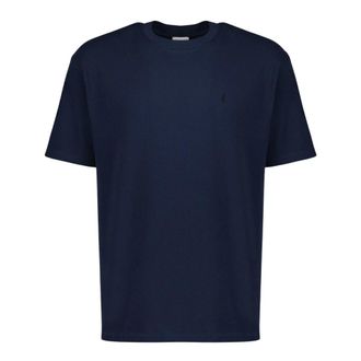 Saint Laurent T-Shirts, male, Blue, Size: M Cassandre T-shirt