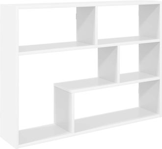 vidaXL Estante De Pared Montada En La Pared Blanco 95 X 20 X 69,5 Cm Vidaxl