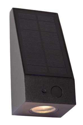 Lucide L&aacute;mpara de pared de aluminio con 1 led integrado, negro
