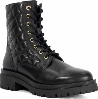 Dune London Womens Ladies Pillow - Leather Stacked Heel Ankle Boots - Black - Size UK 8