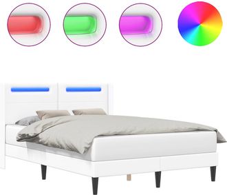 vidaXL Struttura Del Letto Con Testiera Bianco 140 X 190 Cm Similpelle Vidaxl