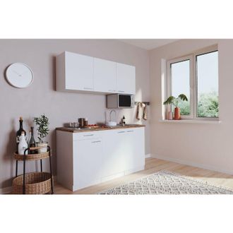 Respekta Cucina mini cucina cucina singola Luis 150 cm da incasso bianco senza frigorifero Respecta