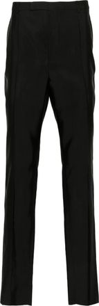 Saint Laurent high-waisted tailored trousers - men - Acetate/Wool/Silk/Cotton/Elastane - 48 - Black