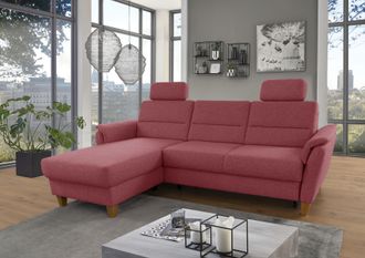 HOME AFFAIRE Ecksofa »Palmera L-Form, B: 244 cm« optional Bettfunktion & Bettkasten, Federkern